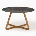 Tavolo Rotondo da Esterno in Ceramica Pietra Grey Made in Italy - Pegaso