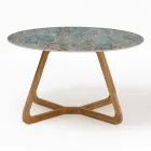 Tavolo Rotondo da Esterno in Ceramica Santos Made in Italy - Pegaso Viadurini