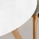 Tavolo Rotondo da Esterno in Ceramica Total White Made in Italy - Pegaso Viadurini