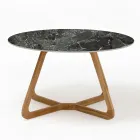 Tavolo Rotondo da Esterno in Ceramica Verde France Made in Italy - Pegaso Viadurini