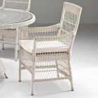 Tavolo Rotondo da Giardino con 4 Poltroncine con Braccioli - Gigi Viadurini