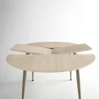 Tavolo Rotondo da Sei Persone con Piano in Mdf e Base in Metallo - Croma Viadurini