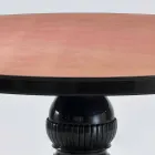 Tavolo rotondo design classico in mogano lucido, diametro 150cm, Akim Viadurini