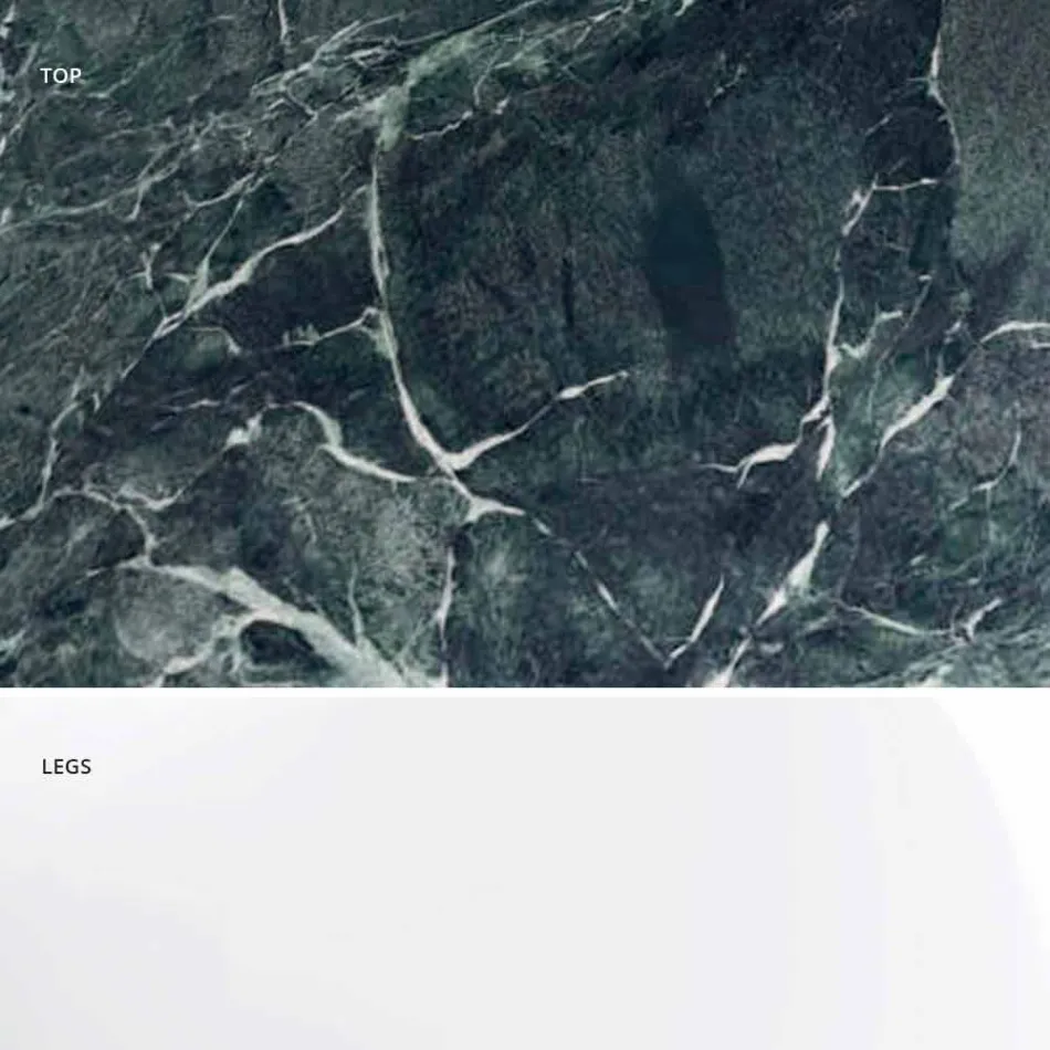 Tavolo Rotondo Moderno in Marmo di Carrara e Marquinia Made in Italy – Dollars Viadurini