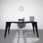 Tavolo scrivania di design moderno prodotto in Italia, Pomarolo Viadurini