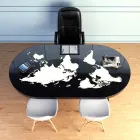 Tavolo scrivania moderno con piano in vetro made in Italy, Pontida Viadurini