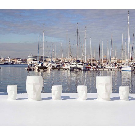 Tavolo / sgabello per esterno di design Adan by Vondom, in polietilene Viadurini