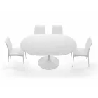 Tavolo Tondo Allungabile fino a 170 cm in Laminato Made in Italy – Dollars Viadurini