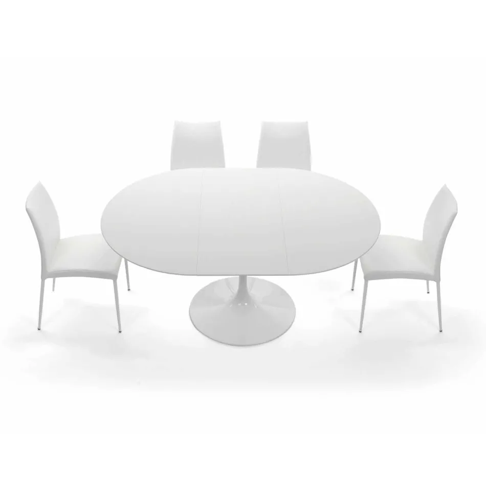 Tavolo Tondo Allungabile fino a 170 cm in Laminato Made in Italy – Dollars Viadurini
