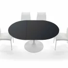 Tavolo Tondo Allungabile fino a 170 cm in Laminato Made in Italy – Dollars Viadurini