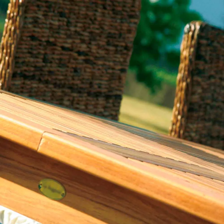 Tavolo tondo in teak e massello Real Table Viadurini