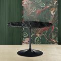Tavolo Tulip Eero Saarinen H 74 con Piano in Marmo Verde Alpi Made in Italy - Scarlet