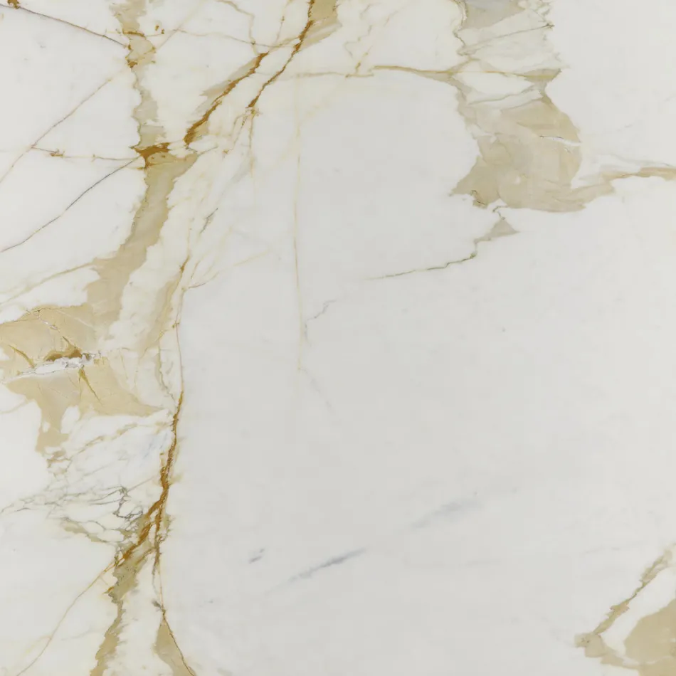 Tavolo Tulip Eero Saarinen H 73 con Piano Rotondo in Marmo Caracatta Oro Viadurini