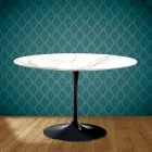 Tavolo Tulip Eero Saarinen H 73 in Ceramica Entzo Made in Italy - Scarlet Viadurini