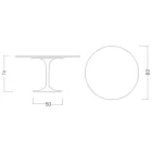 Tavolo Tulip Eero Saarinen H 73 in Ceramica Pietra Grey Made in Italy - Scarlet Viadurini
