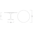 Tavolo Tulip Eero Saarinen H 73 in Ceramica Rem Made in Italy - Scarlet Viadurini