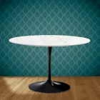 Tavolo Tulip Eero Saarinen H 73 in Ceramica Rem Made in Italy - Scarlet Viadurini