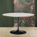 Tavolo Tulip Eero Saarinen H 74 in Marmo Calacatta Oro Realizzato in Italia - Scarlet