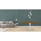 Tavolo Tulip Eero Saarinen H 73 Ovale in Rovere Tinto Noce Chiaro Made in Italy - Scarlet Viadurini