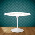 Tavolo Tulip Eero Saarinen H 74 Rotondo in Ceramica Entzo Made in Italy - Scarlet