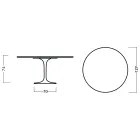 Tavolo Tulip Eero Saarinen H 73 Rotondo in Rovere Naturale Made in Italy - Scarlet Viadurini