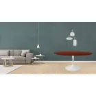 Tavolo Tulip Eero Saarinen H 73 Rotondo in Rovere Tinto Palissandro Made in Italy - Scarlet Viadurini