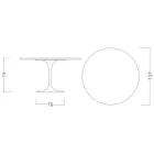 Tavolo Tulip Eero Saarinen H 74 in Ceramica Domoos Made in Italy - Scarlet Viadurini