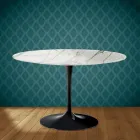 Tavolo Tulip Eero Saarinen H 74 in Ceramica Lucid Made in Italy - Scarlet Viadurini