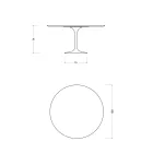 Tavolo Tulip Eero Saarinen H 74 in Ceramica Morpheus Made in Italy - Scarlet Viadurini
