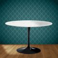 Tavolo Tulip Eero Saarinen H 74 in Ceramica Salina Made in Italy - Scarlet