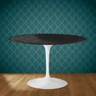 Tavolo Tulip Eero Saarinen H 74 in Ceramica Somnia Made in Italy - Scarlet Viadurini