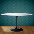 Tavolo Tulip Eero Saarinen H 74 Ovale in Ceramica Salina Made in Italy - Scarlet