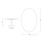 Tavolo Tulip Eero Saarinen H 74 Ovale in laminato Liquido Nero Made in Italy - Scarlet Viadurini