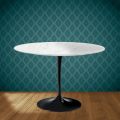 Tavolo Tulip Eero Saarinen H 74 Rotondo in Ceramica Salina Made in Italy - Scarlet