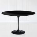 Tavolo Tulip Eero Saarinen H 74 Ovale in laminato Liquido Nero Made in Italy - Scarlet