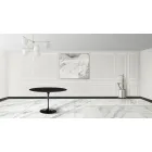Tavolo Tulip Saarinen H 73 Allungabile in Laminato Liquido Nero Made in Italy - Scarlet Viadurini