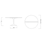 Tavolo Tulip Saarinen H 74 Allungabile in Laminato Liquido Nero Made in Italy - Scarlet Viadurini