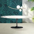 Tavolo Tulip Saarinen H 74 cm in Ceramica Florim Calacatta Gold Lucido - Scarlet Viadurini