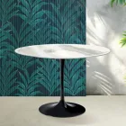 Tavolo Tulip Saarinen H 74 cm in Ceramica Florim Statuario Lucido - Scarlet Viadurini