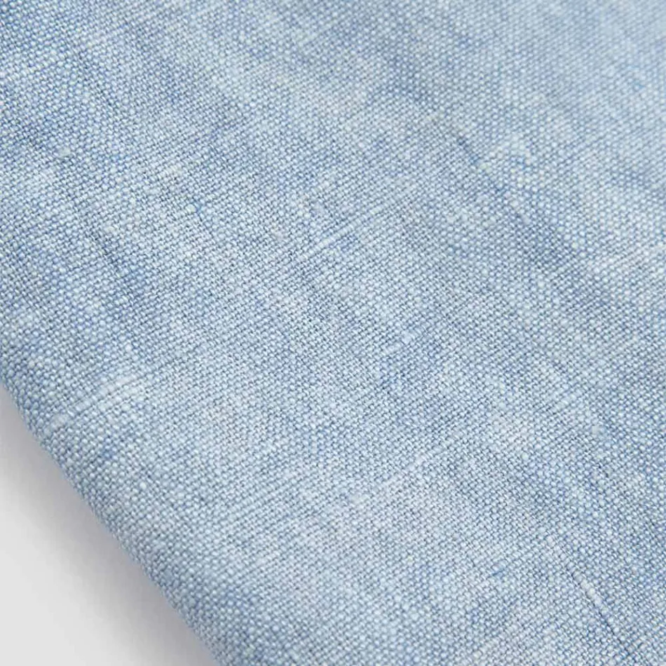 Telo da Bagno in Lino Pesante Azzurro Design di Lusso Italiano - Jojoba Viadurini