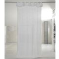 Tenda Bianca in Garza di Lino e Organza con Ricamo di Rose Elegante - Mariarosa