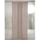 Tenda di Lino Leggero con Organza e Ricamo Gotico al Centro di Lusso - Marinella Viadurini