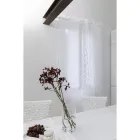 Tenda di Lino Retro Leggero con Organza e Ricamo di Lusso Italiano - Marinella Viadurini