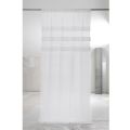 Tenda in Lino Bianco con Organza e Ricamo Design Shabby Made in Italy - Marpessa
