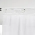 Tenda in Lino Bianco con Organza e Ricamo Design Shabby Made in Italy - Marpessa Viadurini