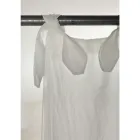 Tenda in Lino Leggero Bianco o Retrò e Organza con Laccetti di Lusso - Karnak Viadurini