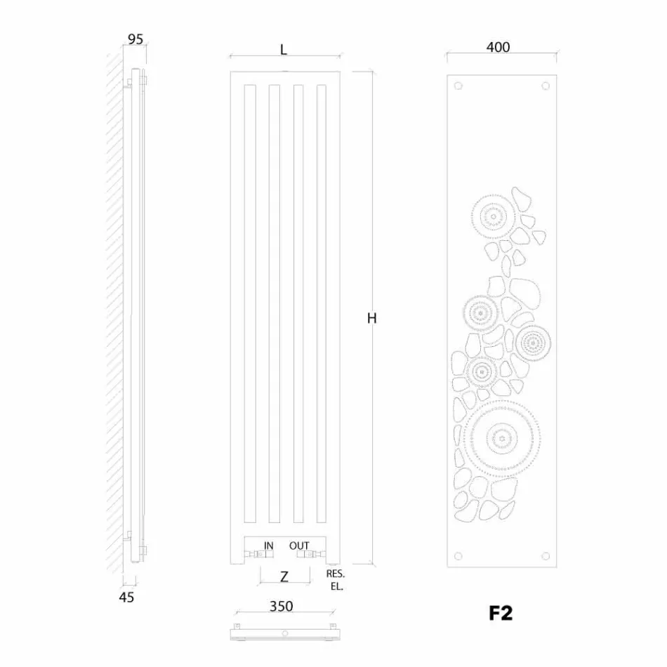 Termoarredo bagno elettrico made in Italy New Dress by Scirocco H  Viadurini