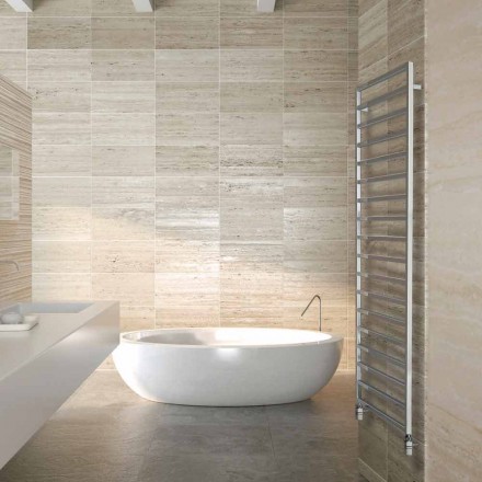 Termoarredo bagno idraulico di design,finitura cromo,Winter Scirocco H Viadurini