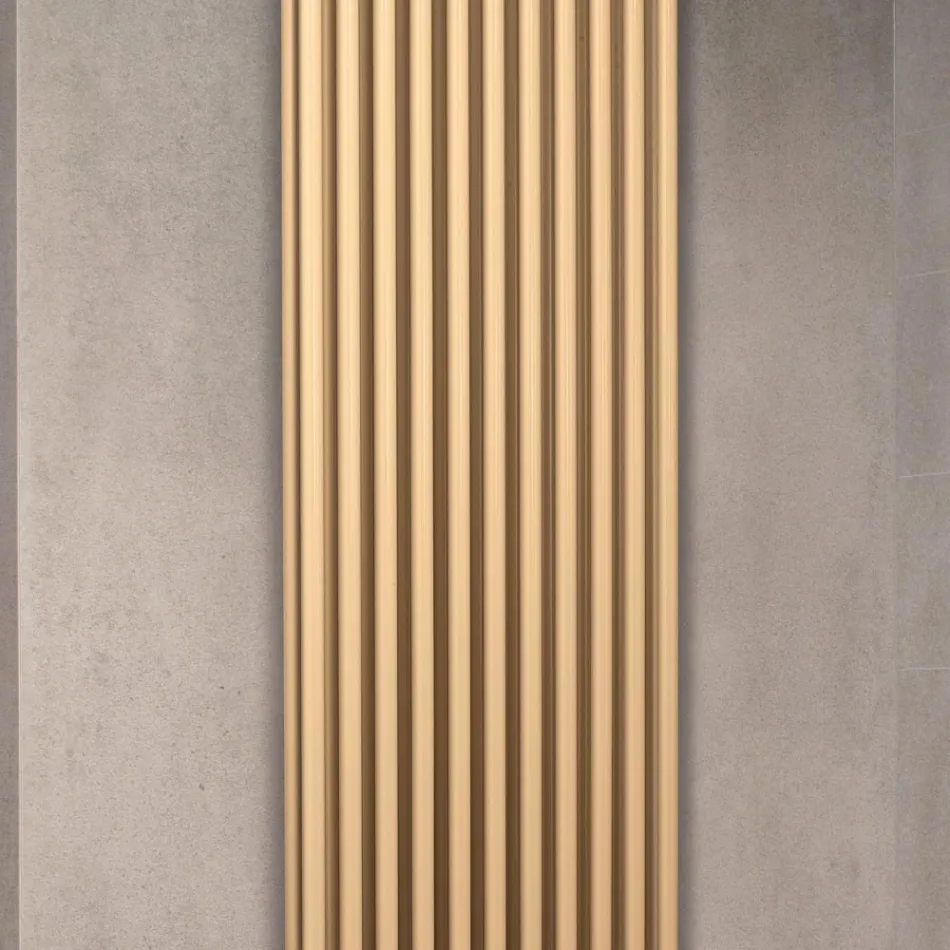 Termoarredo con Sistema Idraulico in Acciaio al Carbonio Made in Italy - Crema Viadurini