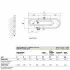 Termoarredo design Graffe idraulico con finitura cromata by Scirocco H Viadurini